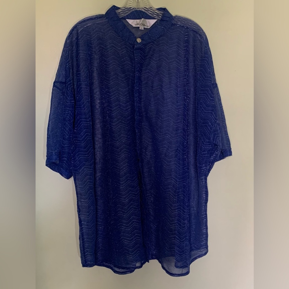 Blue Sheer Blouse